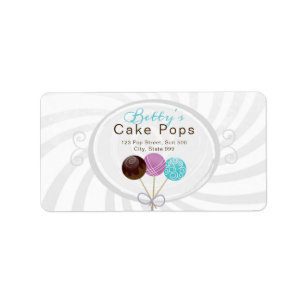 Cake Pop Bakery Stylish Design Label
