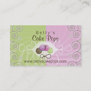 Cake pop business cards