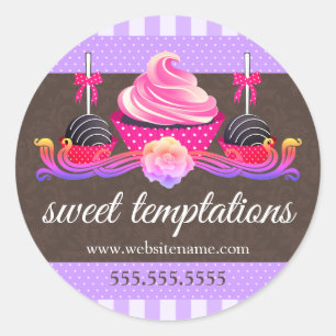 Cake Pops and Cupcake Bakery Box Seals