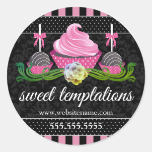 Cake Pops and Cupcake Bakery Box Seals