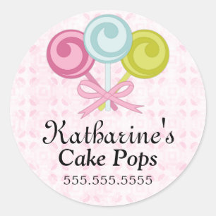 Cake Pops Bakery Box Seals