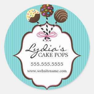 Cake Pops Bakery Box Seals