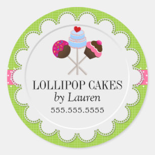 Cake Pops Bakery Box Seals