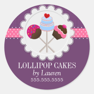 Cake Pops Bakery Box Seals