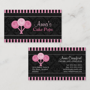 Cake Pops Bakery Business Card