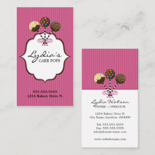 Cake Pops Bakery Business Card