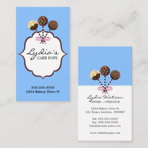 Cake Pops Bakery Business Card