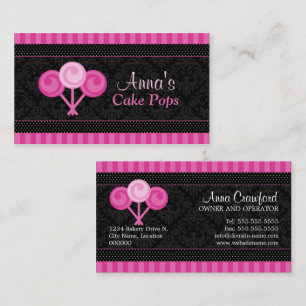 Cake Pops Bakery Business Cards