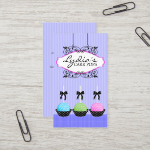 Cake Pops Bakery in Lavender Business Card