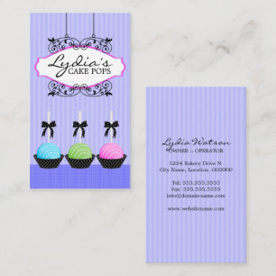 Cake Pops Bakery in Lavender Business Card