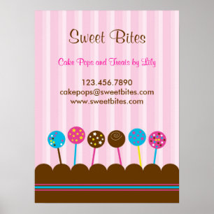Cake Pops Bakery Poster