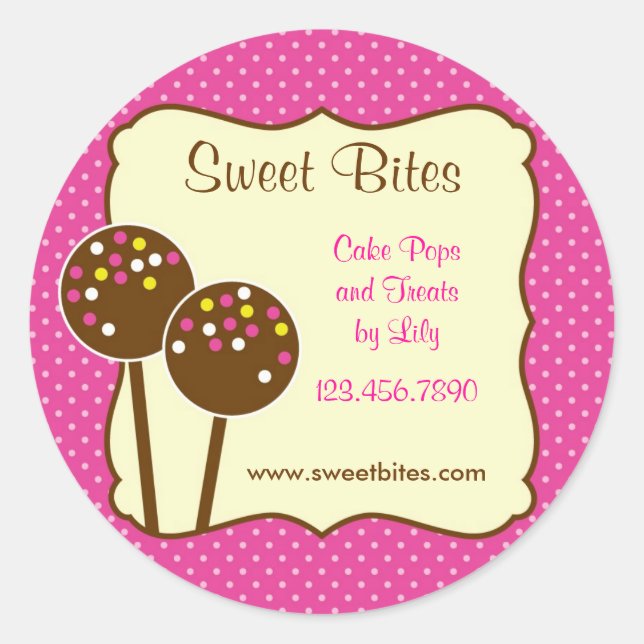 Cake Pops Bakery Sticker (Front)