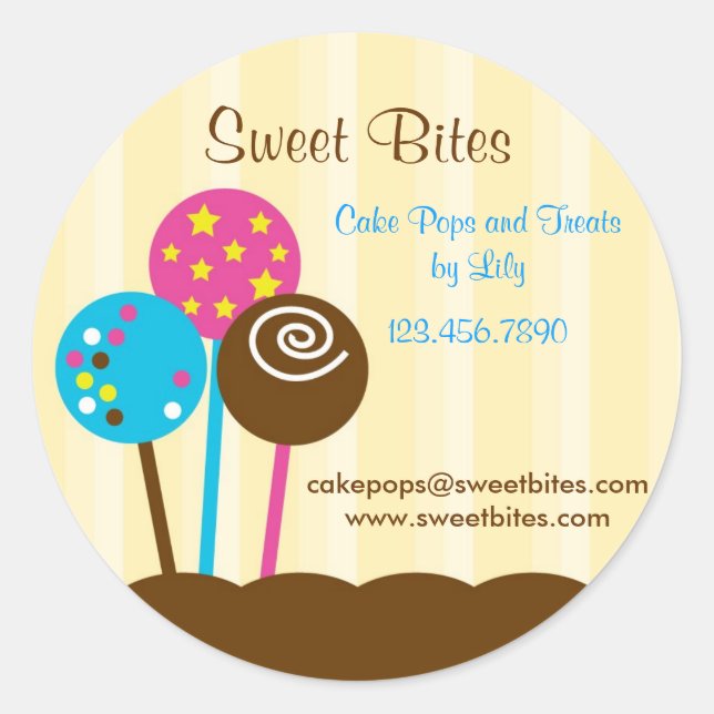 Cake Pops Bakery Sticker (Front)