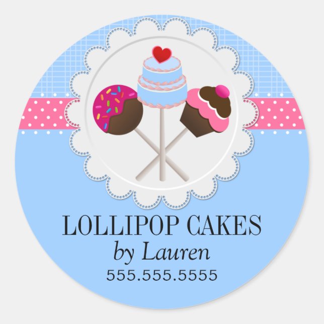 Cake Pops Bakery Stickers (Front)