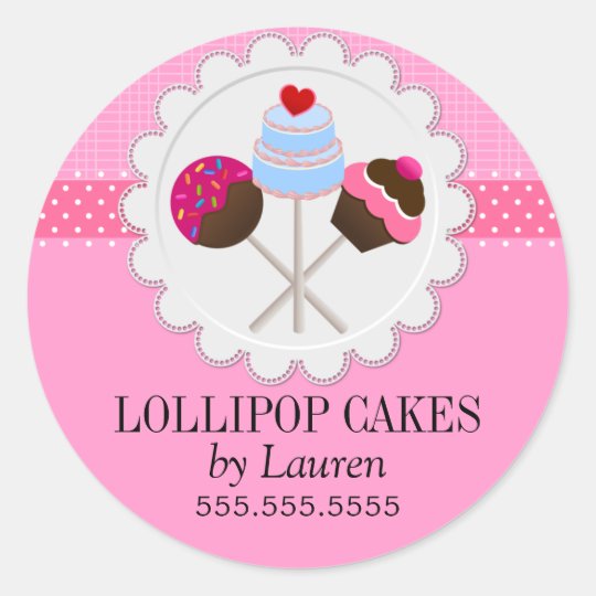 Cake Pops Bakery Stickers