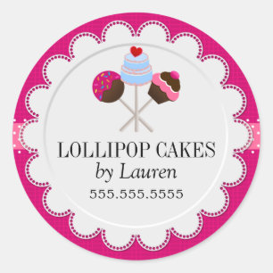 Cake Pops Bakery Stickers