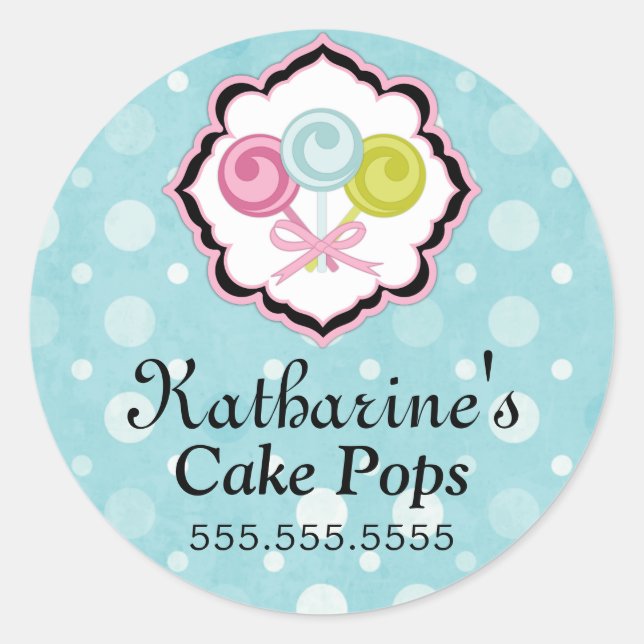 Cake Pops Bakery Stickers (Front)