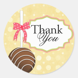 Cake Pops Bakery Thank You Box Seals
