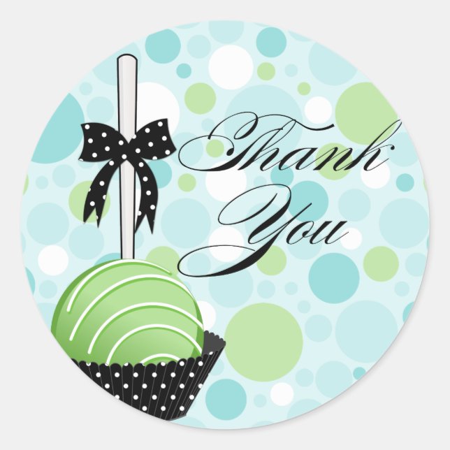 Cake Pops Bakery Thank You Box Seals (Front)