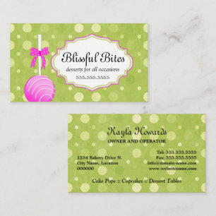 Cake Pops Bakeshop Business Card
