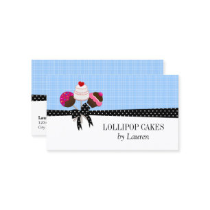 Cake Pops Blue Business Card