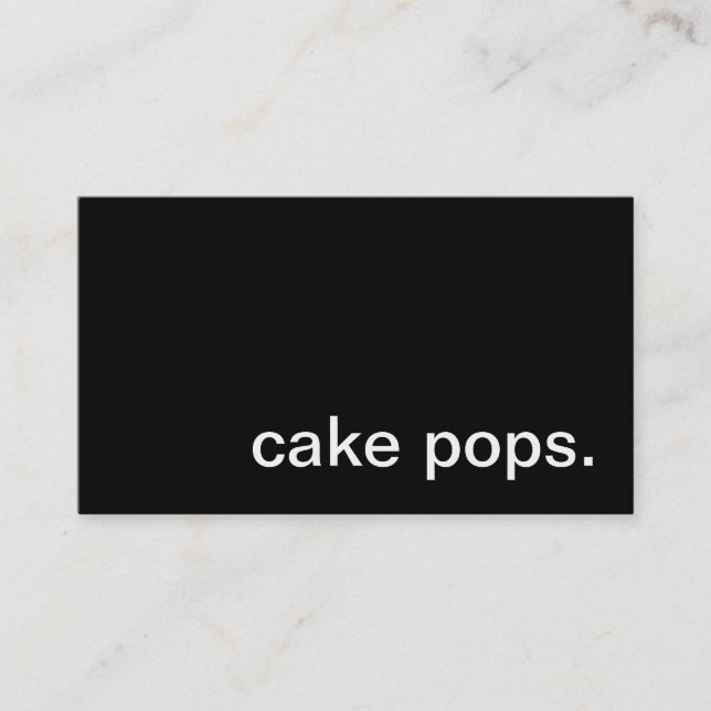 Cake Pops Business Card (Front)