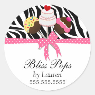 Cake Pops Classic Round Sticker