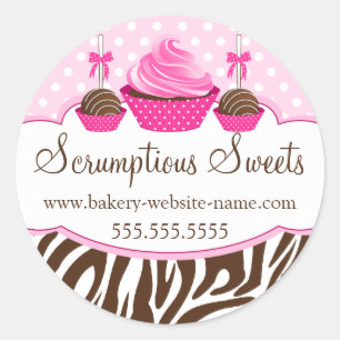 Cake Pops Cupcake Bakery Box Seals