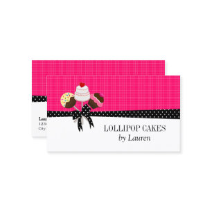 Cake Pops Fuchsia Business Card