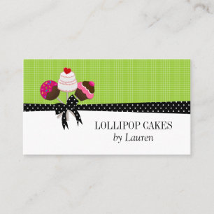 Cake Pops Green Business Card