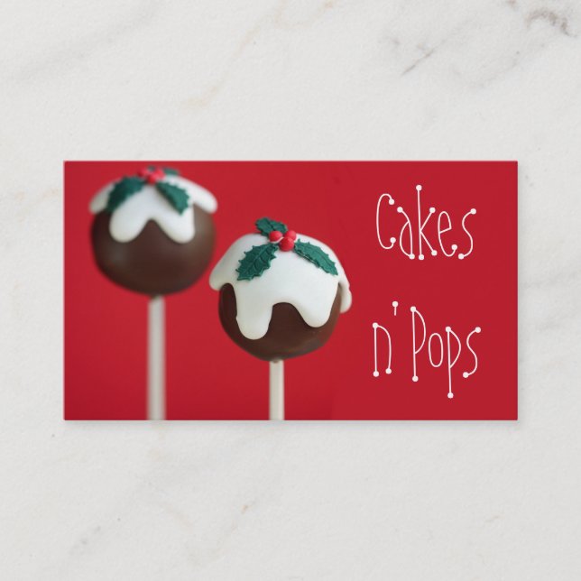 Cake Pops Shop Cupcakes Bakery Catering Business Card (Front)