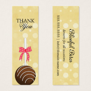 Cake Pops Thank You Tags