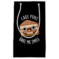 Cake Puns Bake Me Smile Funny Food Pun Dark BG