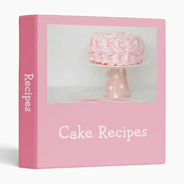 Cake recipes pink icing fancy cake binder (Front/Spine)