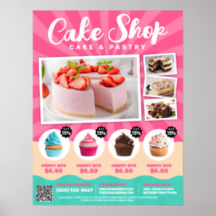 Cake Shop, Bakery, Confectionery -  Poster