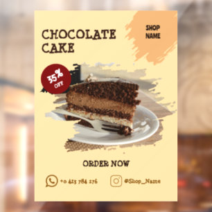 Cake Shop Custom Window Cling