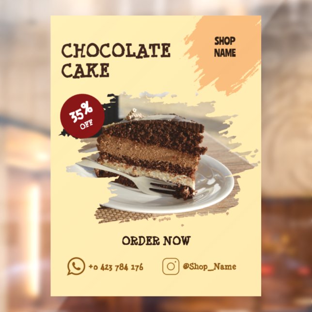 Cake Shop Custom Window Cling (Sheet 2)