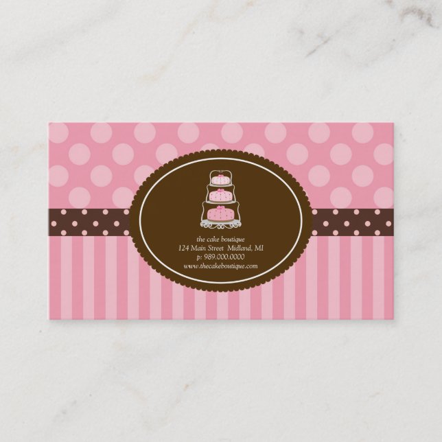 Cake Shop or Bakery Business Cards (Front)