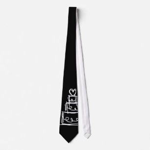 Cake Sketch Men's Wedding Tie