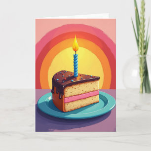 Cake Slice Art Birthday Card