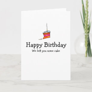 Cake slice birthday card