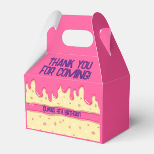 Cake slice cartoon sweet kids birthday party favor box