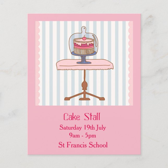Cake Stall Bake Sale advertisement Flyer (Front)
