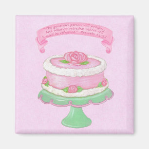 Cake Stand ~ Generous Prosper Scripture Magnet