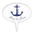 Ancre nautique Marine Mariage de typographie bleue