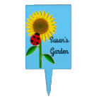Tuteur de jardin personnalisé Tournesol et coccine