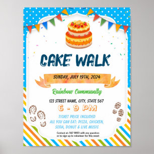 Cake walk musical cake template poster