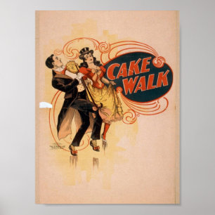 Cake Walk Retro Theatre Poster