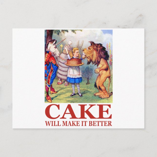 CAKE WILL MAKE IT BETTER POSTCARD (Front)