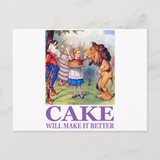 CAKE WILL MAKE IT BETTER POSTCARD